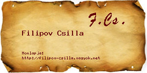 Filipov Csilla névjegykártya