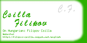 csilla filipov business card